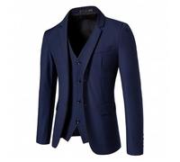 BERCIELY Giacca Casual Uomo Tasca Bavero Finiture Delle Tasche Uomo Grande Classico Business Suit Uomo Solid Color Giacca Giacca Uomo H-Navy 6XL
