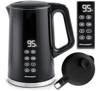 Berdsen Bollitore elettrico - 1,7 L - con regolazione della temperatura - Indicatore digitale della temperatura a LED - Protezione contro il funzionamento a secco - Base a 360° - Nero