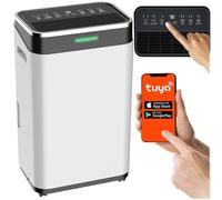 Berdsen Deumidificatore elettrico - 25 L/24 h - Wi-Fi LED App Controllo - Silenzioso risparmio energetico - Bianco