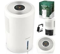 Berdsen Deumidificatore elettrico deumidificatore silenzioso fino a 34 dB serbatoio acqua 2000 ml risparmio energetico BD-530 bianco