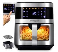 Berdsen Friggitrice ad aria calda XXL, 9,1 l, con finestra e touch screen, 1700 W, 7 programmi, lavabile in lavastoviglie