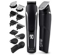 Berdsen Rasoio professionale 6 in 1, rasoio elettrico da uomo, rasoio per barba e naso, 5 testine intercambiabili e 5 accessori, colore nero