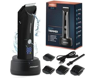 Berdsen Rasoio professionale da uomo, elettrico per barba, 4 pettini, 3-12 mm, nero