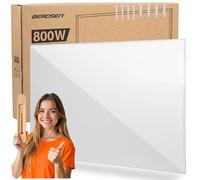 Berdsen Riscaldamento a infrarossi 800 W - Piastra riscaldante per camera da letto e ufficio - Risparmio energetico - Protezione contro il surriscaldamento - Riscaldamento a infrarossi - Bianco