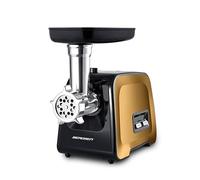 Berdsen Tritacarne elettrico Set con accessori per salsiccia, dischi forati, 450/1200 W, colore: nero oro