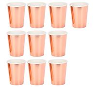 Bere 20pcs Tazza di Cartone Tazza Compostabile Tazza di Succo di Succo di Succo Riciclabile per Caffè Festa, Adatto per Consumo di Festa, ecc (GOLD #11)