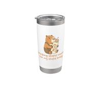 Bere acqua stupida per il mio stupido corpo divertente Capybara Meme Bicchiere termico in acciaio inox doppia parete