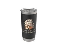 Bere acqua stupida per il mio stupido corpo divertente procione meme Bicchiere termico in acciaio inox doppia parete