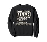 Bere Birra 3 Giorni A Settimana Pub Birreria Bevitore Grafica Felpa