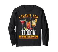 Bere Cruise Booze Cruise Divertente Bere Design Maglia a Manica