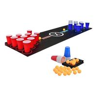 Bere giochi da tavolo per adulti - Mat di set di bicchieri da vino | Set da ping pong per feste in famiglia | Forniture di intrattenimento per feste per interazioni sociali di gruppo Eventi