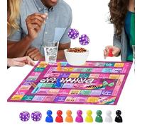 Bere gioco da tavolo, giochi da tavolo per bere per adulti,Gioco da tavolo Giochi di famiglia Tappeto in pelle - Giochi per adulti, giochi di festa di bere interattivi per serate di gioco, compleanni