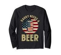 Bere Papà Papà Festa Papà Bisogno Una Birra Maglia a Manica