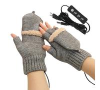 Bere Şapka Ve Atkı Seti | 3 Modalità Regolabile Scaldamano di Lunga Durata,Elettrici A Dita Intere E Mezze Con Presa USB,Per Neve Lavoro All'aperto Casa Escursionismo Sci Viaggio Campeggio