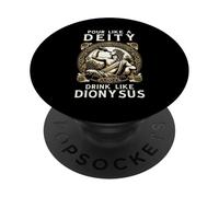 Bere vino Dioniso Divertente mitologia greca antica PopSockets PopGrip Intercambiabile