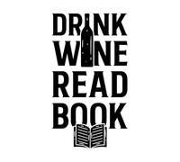 bere vino leggere libro progettare Adesivi murali in vinile 54.4x97.6cm Decorazione carrozzeria auto Nero