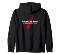 Bere vino sentirsi bene - Wine Life Mood Felpa con Cappuccio