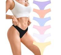 BeReady Perizoma Tanga Donna Cotone Mutande Donna Seducente Brasiliana Slip Cotone Traspirante Set Intimo Mutandine a Vita Bassa Thong Multipack da 6 Pezzi
