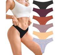 BeReady Perizoma Tanga Donna Cotone Mutande Donna Seducente Brasiliana Slip Cotone Traspirante Set Intimo Mutandine a Vita Bassa Thong Multipack da 6 Pezzi