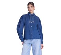 Berenice - Camicia in Denim con Nodo al Collo - - Blouses & Shirts - Donna - Blu - S
