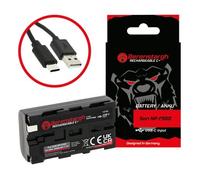 Berenstargh Batteria Sony NP-F550 da 3500 mAh con ingresso USB-C