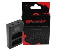 Berenstargh Caricatore USB doppio LCD per Olympus BLX-1 OM-1
