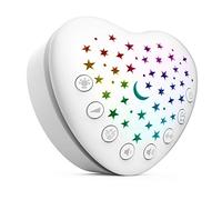 BEREST A13 - Macchina a rumore bianco e ciuccio per dormire con 15 suoni rilassanti e luce notturna stellata, sensore di piangere, batteria al litio ricaricabile, portatile, portatile, per bambini,