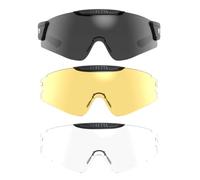 BERETTA Occhiali avvolgenti InterMask in Policarbonato con Lenti intercambiabili e Nasello regolabile (3 paia di lenti intercambiabili) (Fume'-Neutral-Yellow)