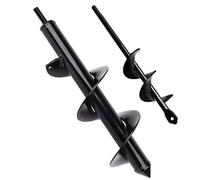 Berfea Punta elicoidale da giardino, punta elicoidale per trapano da giardino, punta per trapano a batteria, fiori per piantare per la coltivazione profonda e la creazione di buchi (8 x 30 cm e 4 x 22