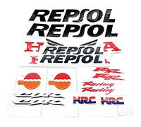 BERFFX Moto Carena Completa Ornamentale Sticker Distintivo Dell'emblema Decalcomanie for CBR600RR CBR1000RR CBR250R Repsol HRC Adesivi da Corsa Accessori (Color : Full Set A)