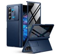 BERFY Custodia per Z Fold 7, con protezione per lo schermo della privacy, cavalletto nascosto, custodia per fotocamera scorrevole e protezione per cerniera, custodia integrale antiurto sottile