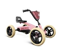 BERG Buzzy Rosa Go-Kart a Pedali per Bambini 2-5 Anni | Macchinina Cavalcabile con 4 Ruote Stabili per Bambini | Sedile Regolabile e Certificato Sicurezza