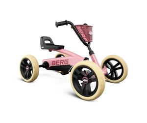 BERG Buzzy Rosa Go-Kart a Pedali per Bambini 2-5 Anni | Macchinina Cavalcabile con 4 Ruote Stabili per Bambini | Sedile Regolabile e Certificato Sicurezza