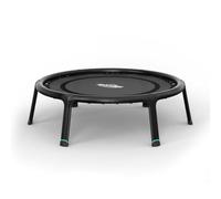BERG Trampolino fitness 110 pieghevole per interni, trampolino per fitness, cardio e yoga, portata fino a 120 kg, telaio leggero in magnesio, diametro 110 cm, nero
