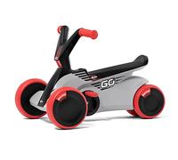 Berg GO² 2 in 1 - Auto scivolo e ruota, per bambini, con pedali pieghevoli Gokart, rosso, giocattolo per bambini di età compresa tra 10 e 30 mesi