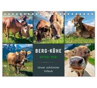 Berg-Kühe, Natur pur - unser schönster Urlaub (Tischkalender 2026 DIN A5 quer), CALVENDO Monatskalender: Eindrucksvolle Bilder der braunen Rinder vor dem Hintergrund wunderschöner Berglandschaften.