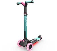 BERG Nexo - Monopattino pieghevole per bambini, colore: menta (pieghevole + ponte LED + luci, menta)