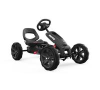 BERG Reppy Rebel Black | Go-kart a pedali per bambini 2,5-6 anni | Soundbox Race con 4 suoni | Sedile regolabile | Assale oscillante stabile | Ruote EVA anti-foratura | Telaio leggero e resistente