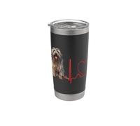 Bergamasco Cane da pastore battito cardiaco ECG divertente fan del cane Bicchiere termico in acciaio inox doppia parete