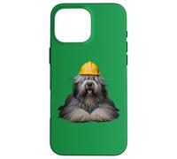 Bergamasco - Casco rigido per cane da pastore, colore: giallo Custodia per iPhone 16 Pro Max