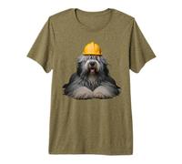 Bergamasco - Casco Rigido per Cane da Pastore, Colore: Giallo Maglietta Premium