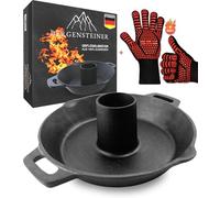 Bergensteiner Supporto per pollame ghisa al 100% - arrosto per pollame Premium - arrosto per Pollo in ghisa - Supporto sospeso per griglia e Forno - incl. strofinamento di Pollo