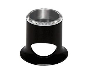 Bergeon 2611-TN-2.5 - Lente d'ingrandimento 4X, colore: Nero Bikonvexe Bergeon Air