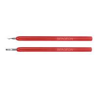 BERGEON 5430 Sollevatore a spirale - Set 2 pezzi - Leva in acciaio finemente lucidata con manici in plastica rossa - Adatto per lo smontaggio delicato puntatore - Utensili speciali per orologi