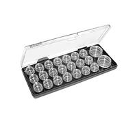 BERGEON C236209 - C236209 - Con 23 contenitori - Coperchio trasparente con cerniera - Dimensioni: 260 x 105 x 25 mm