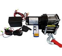 Berger + Schröter 31779 - Verricello a fune da 12 V, con fune in acciaio, 2722 kg, telecomando senza fili e telecomando via cavo, corda da 12 m, trasmissione a 3 velocità, finestra in alluminio per