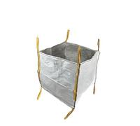 Berger & Schröter | Big Bag 90 x 90 x 90 cm 1500 kg 729 l con quattro passanti per il pavimento e quattro anelli di sollevamento per detriti, legno, foglie, ghiaia, sabbia, terra, rifiuti da giardino