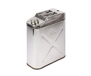 Berger & Schröter | Tanica per carburante in acciaio inox da 20 l, certificata ONU per liquidi infiammabili, benzina, olio, diesel, carburante
