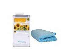 Berger-Seidle Fitpolish L92 | Cura del parquet | Pulizia e cura per pavimenti in legno oliati e sigillati | 1 litro + panno super morbido Premium