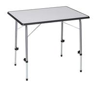 Berger Tavolo da campeggio pieghevole in acciaio e legno MDF | Tavolo da giardino, da esterno o interno, regolabile in altezza | Alta 80x60 cm